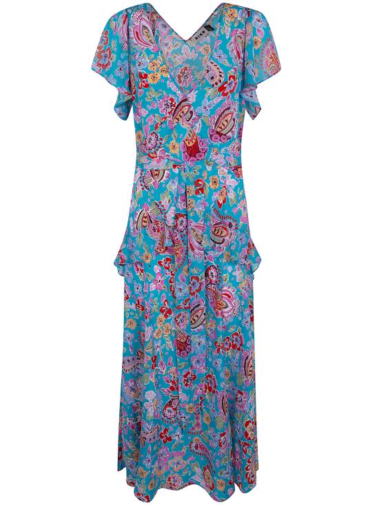 26SS 릭소 미디 원피스 010 00009 226 08027 CARA FLORAL TURQUOISE