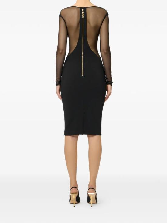 26SS 엘리자베타프랜치 미디 원피스 AB89862E2 110 BLACK - ELISABETTA FRANCHI