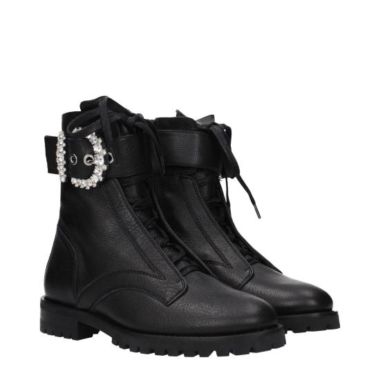 25SS 지미추 부츠 CHERICOMBATFLATOGLTBLACK - JIMMY CHOO
