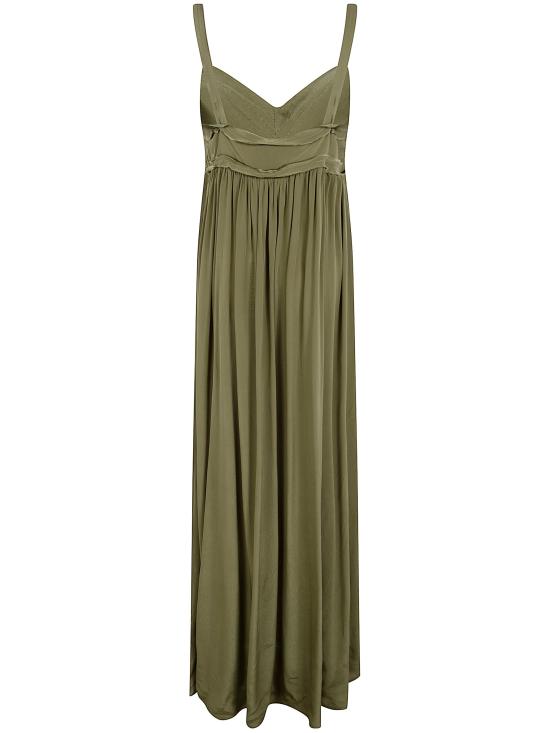 26SS 에쌍씨엘 롱 원피스 JACOBEAN OM24 OLIVE MARTINI - ESSENTIEL