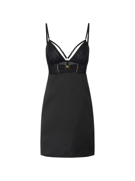 26SS 엘리자베타프랜치 미디 원피스 AB95062E2 110 BLACK - ELISABETTA FRANCHI