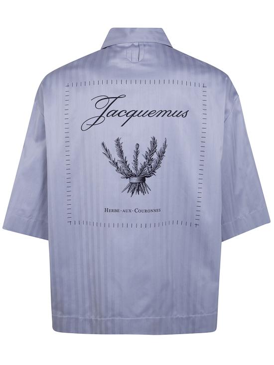 26SS 자크뮈스 긴팔 셔츠 26ESHM00610AW00776 3GU ROSEMARY LIGHT BLUE BLACK - JACQUEMUS