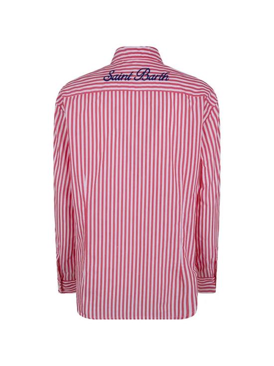 26SS 세인트바쓰 셔츠 MDH001 01407L 41 EMBROIDERED STRAIPS RED - MC2 SAINT BARTH