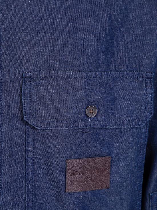26SS 엠포리오 아르마니 긴팔 셔츠 EM005495 AF25156 MB001 BLUE NAVY - EMPORIO ARMANI