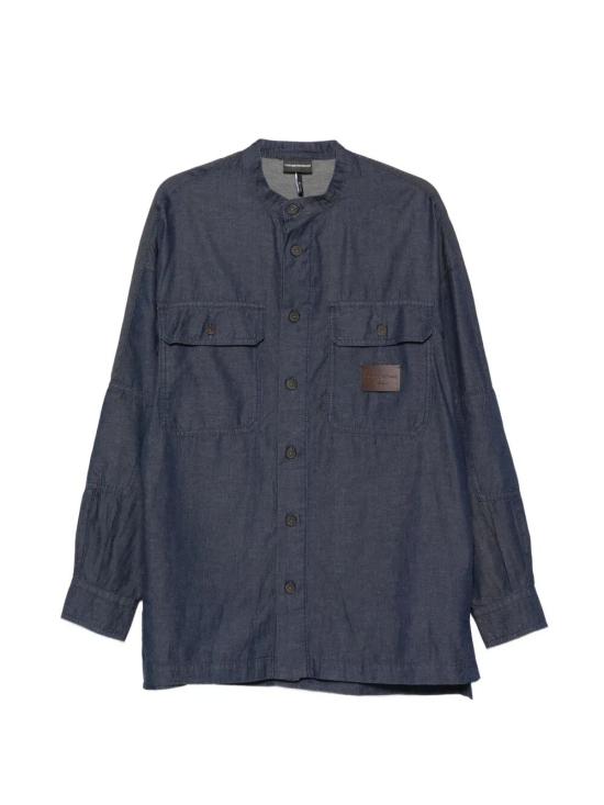 26SS 엠포리오 아르마니 긴팔 셔츠 EM005495 AF25156 MB001 BLUE NAVY