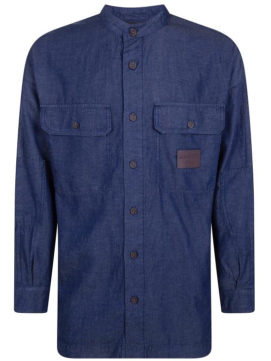 26SS 엠포리오 아르마니 긴팔 셔츠 EM005495 AF25156 MB001 BLUE NAVY