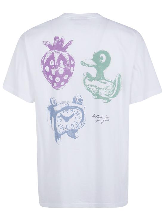 26SS 칼하트 WIP 반팔 티셔츠 I036254 0260 0260 WHITE HEAVY STONE WASH - CARHARTT WIP