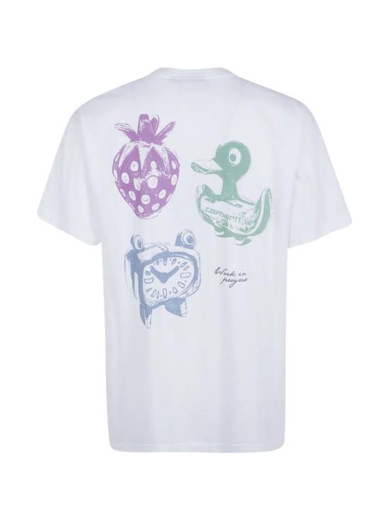 26SS 칼하트 WIP 반팔 티셔츠 I036254 0260 0260 WHITE HEAVY STONE WASH - CARHARTT WIP