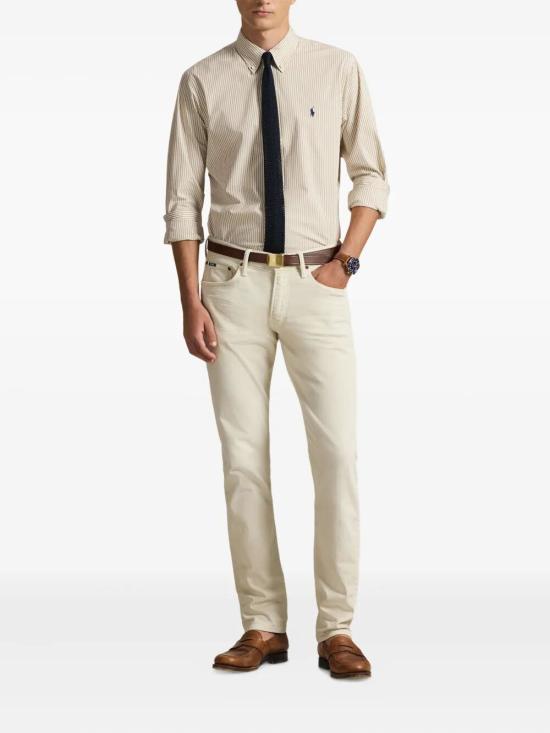 26SS 폴로 랄프로렌 긴팔 셔츠 710 929 344 500 COASTAL BEIGE WHITE - POLO RALPH LAUREN