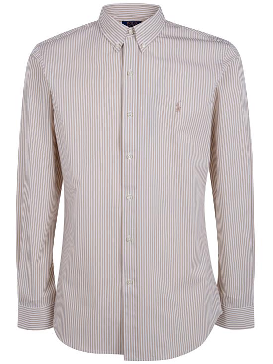 26SS 폴로 랄프로렌 긴팔 셔츠 710 929 344 500 COASTAL BEIGE WHITE - POLO RALPH LAUREN