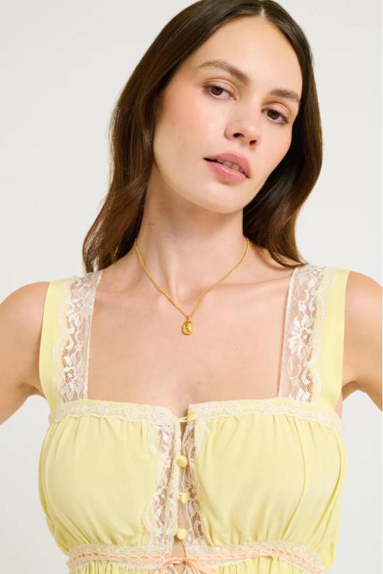  RUMORED 블라우스 소문난 기념품 탑 커스터드 - OTHER BRANDS