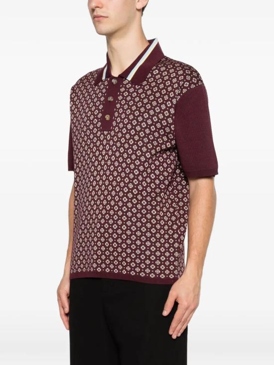 26SS 드롤드무슈 폴로 티셔츠 K PO205 CO261 DRD DARK RED - DROLE DE MONSIEUR