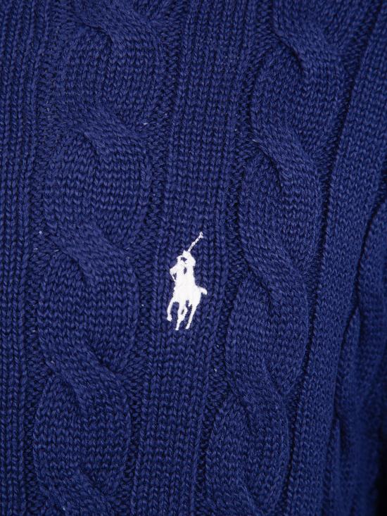 26SS 폴로 랄프로렌 로고 자수 케이블 니트 스웨터 710 775 885 536 BRIGHT NAVY - POLO RALPH LAUREN