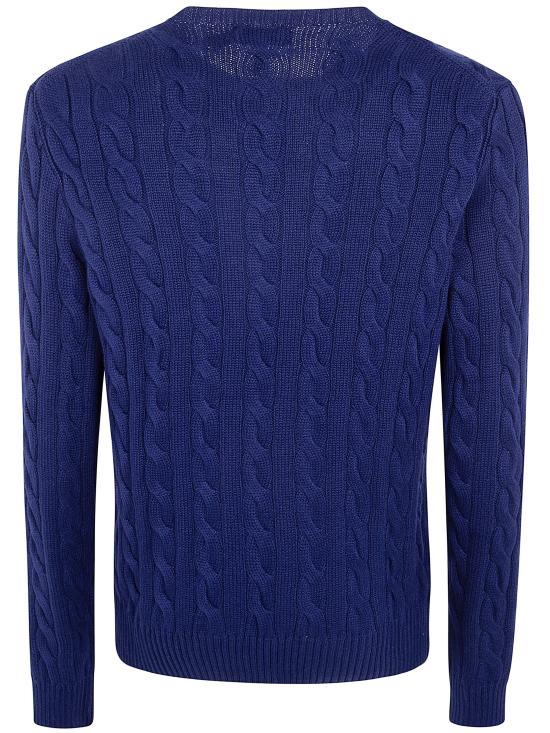26SS 폴로 랄프로렌 로고 자수 케이블 니트 스웨터 710 775 885 536 BRIGHT NAVY - POLO RALPH LAUREN