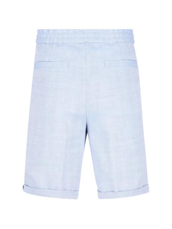 26SS 브루넬로 쿠치넬리 숏팬츠 MZ408U0020 C024 LIGHT BLUE - BRUNELLO CUCINELLI