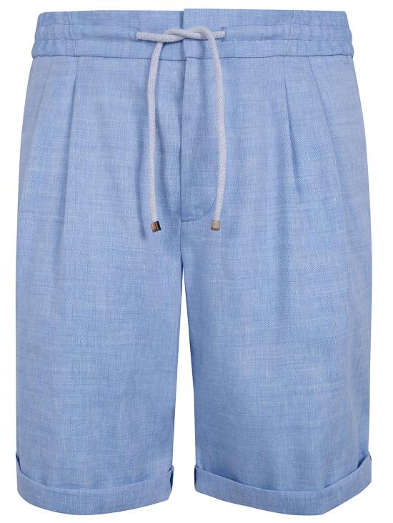 26SS 브루넬로 쿠치넬리 숏팬츠 MZ408U0020 C024 LIGHT BLUE - BRUNELLO CUCINELLI