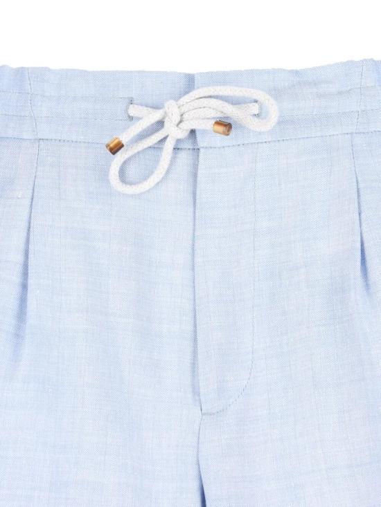 26SS 브루넬로 쿠치넬리 숏팬츠 MZ408U0020 C024 LIGHT BLUE - BRUNELLO CUCINELLI