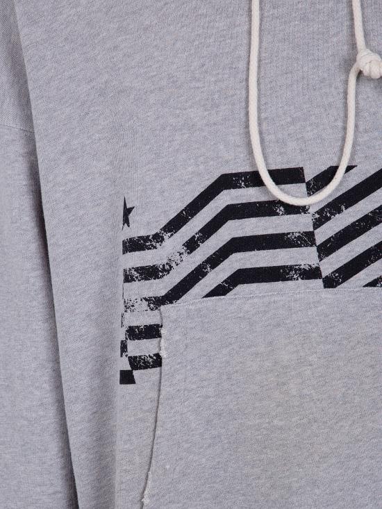 26SS 골든구스 후드 티셔츠 GUP02545 P002381 60513 60513 ALLUMINIUM MELANGE GRAY - GOLDEN GOOSE