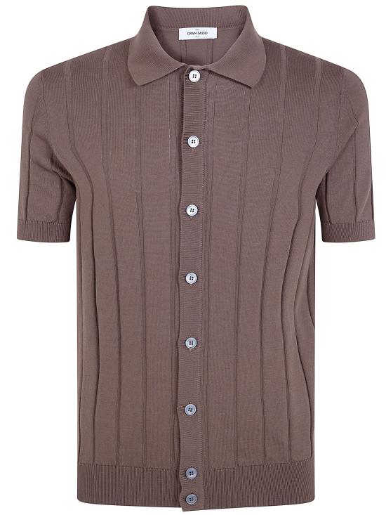 26SS 그랑싸쏘 반팔 셔츠 57143 20634 146 BROWN