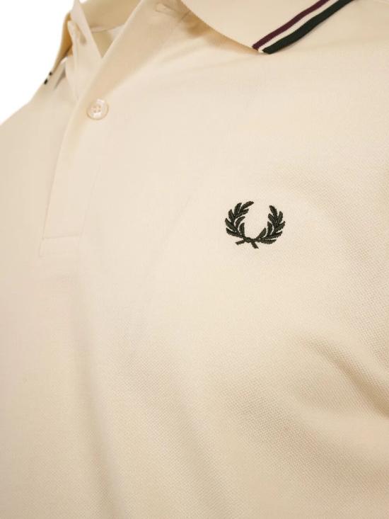 26SS 프레드페리 폴로 티셔츠 FP M3600P 57 84A ECRU OXBLOOD GRSRTS - FRED PERRY