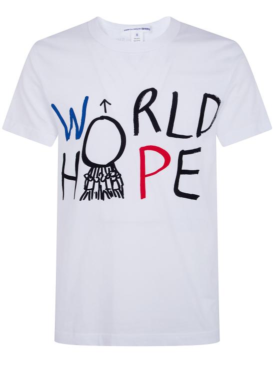 26SS 꼼데가르송 반팔 티셔츠 FQ T029 WHITE