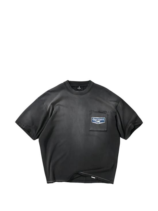 26SS 리프레젠트 반팔 티셔츠 MLM100596 STAINED BLACK
