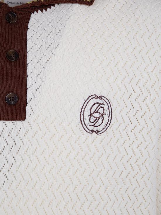 26SS 드롤드무슈 폴로 티셔츠 K PO206 CO292 OW OFF WHITE - DROLE DE MONSIEUR