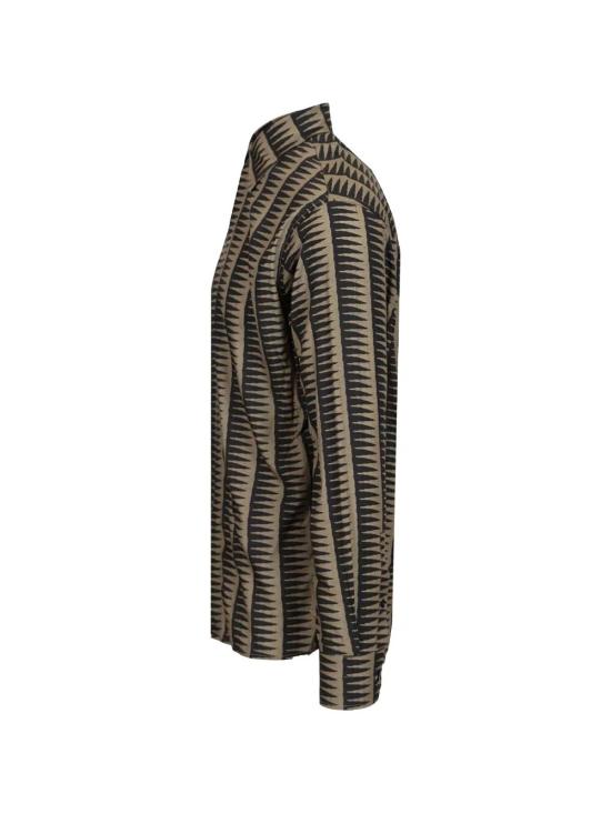 26SS 엠포리오 아르마니 긴팔 셔츠 EM004178 AF14214 FB472 FANCY PATTERN BLUE NAVY - EMPORIO ARMANI