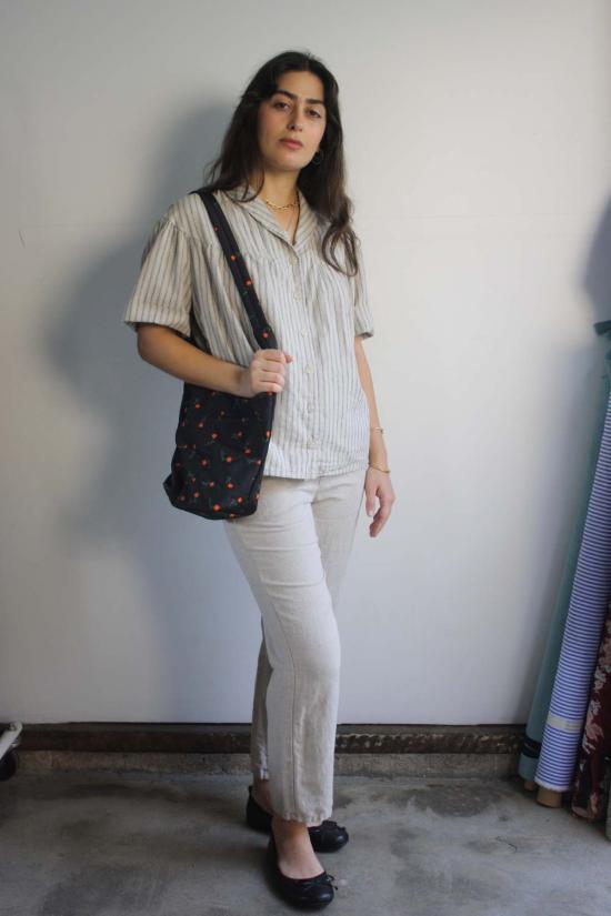  머틀 블라우스 젬마  프렌치 티킹 - MYRTLE