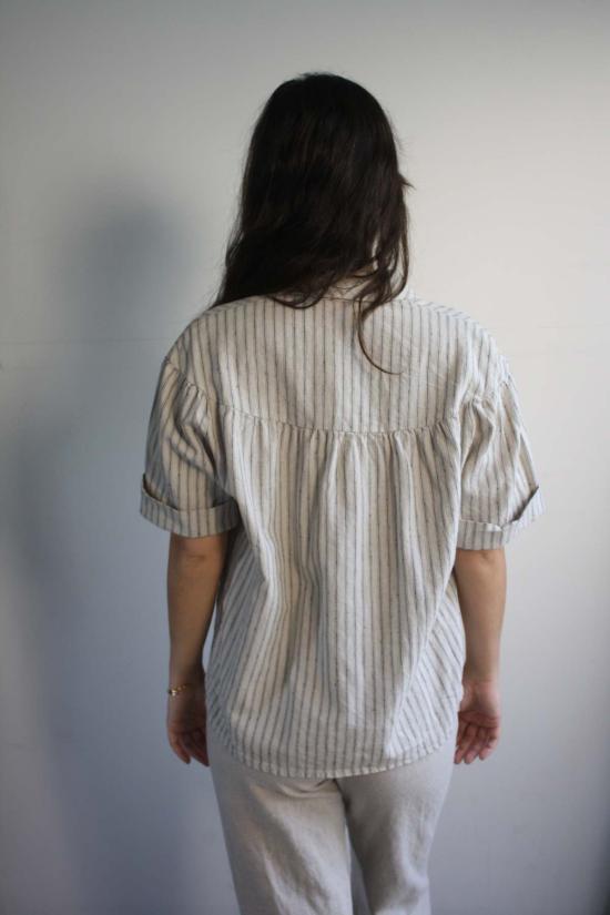  머틀 블라우스 젬마  프렌치 티킹 - MYRTLE