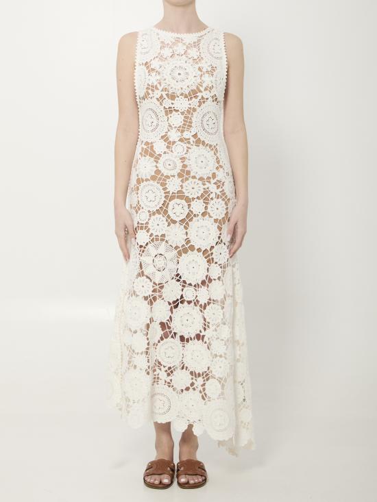 26SS 셀프 포트레이트 미디 원피스 AC26031XW WHITE