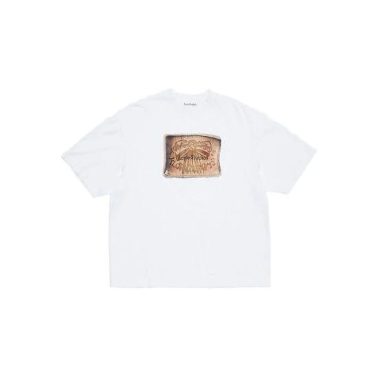 26SS 아크네 스튜디오 로고 티셔츠 CL0391 WHITE