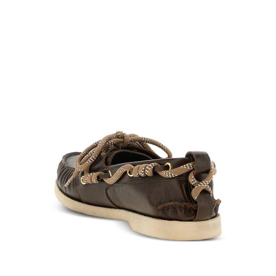 26SS 골든구스 글로시 레더 크루즈 로퍼 GMF00883 F008318 55381 BROWN - GOLDEN GOOSE