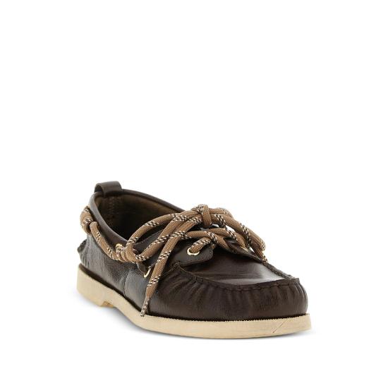 26SS 골든구스 글로시 레더 크루즈 로퍼 GMF00883 F008318 55381 BROWN - GOLDEN GOOSE