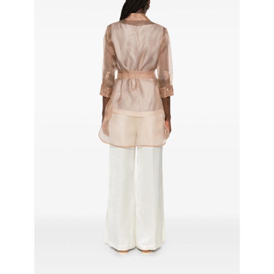 26SS 마짜렐리 블라우스 IRIS 3 ORGANZA E005 NEUTRALS - MAZZARELLI