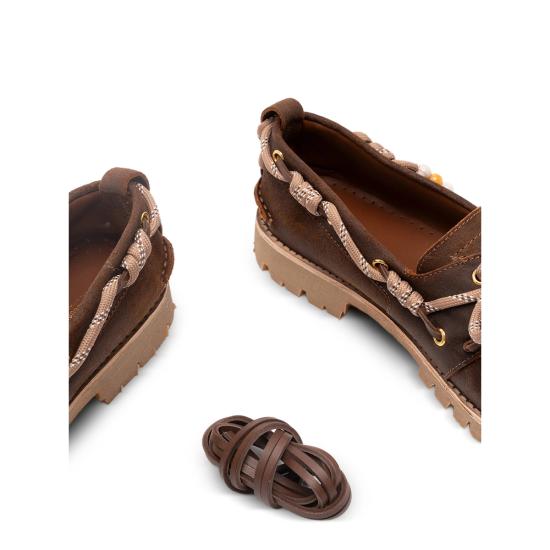 26SS 골든구스 왁스드 스웨이드 크루즈 로퍼 GMF01048 F008192 55372 BROWN - GOLDEN GOOSE