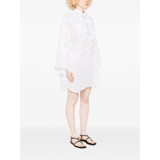 26SS 에르마노 설비노 미디 원피스 D484Q601KGC 10601 WHITE - ERMANNO SCERVINO