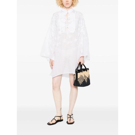 26SS 에르마노 설비노 미디 원피스 D484Q601KGC 10601 WHITE - ERMANNO SCERVINO