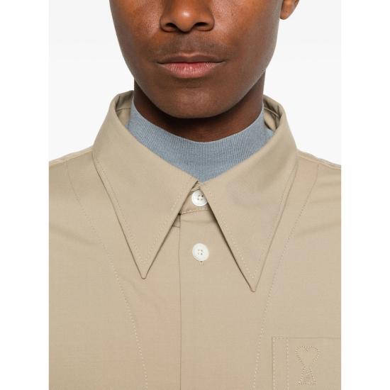 26SS 아미 긴팔 셔츠 USH808 WV0194 A036 NEUTRALS - AMI