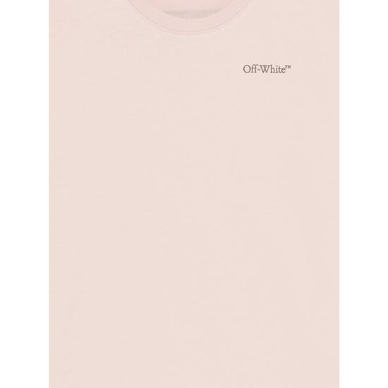 26SS [키즈] 오프화이트 티셔츠 44GAA001S26 J008 651 PINK - OFF WHITE