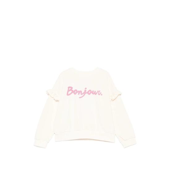 26SS [키즈] Mipounet 티셔츠 1231 01 BONJOUR ECRU NEUTRALS