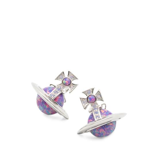 26SS 비비안웨스트우드 이어링 6201035R 02P725 P725 SILVER PURPLE - VIVIENNE WESTWOOD