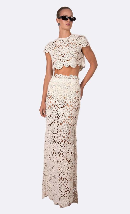  논살란트 레이블 롱 스커트 논샬랑 라벨 아나벨  베이지