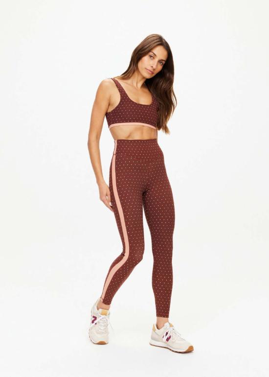  더 업사이드 레깅스 업사이드 마호 25인치 하이라이즈 미디 팬츠 폴카 도트 - THE UPSIDE