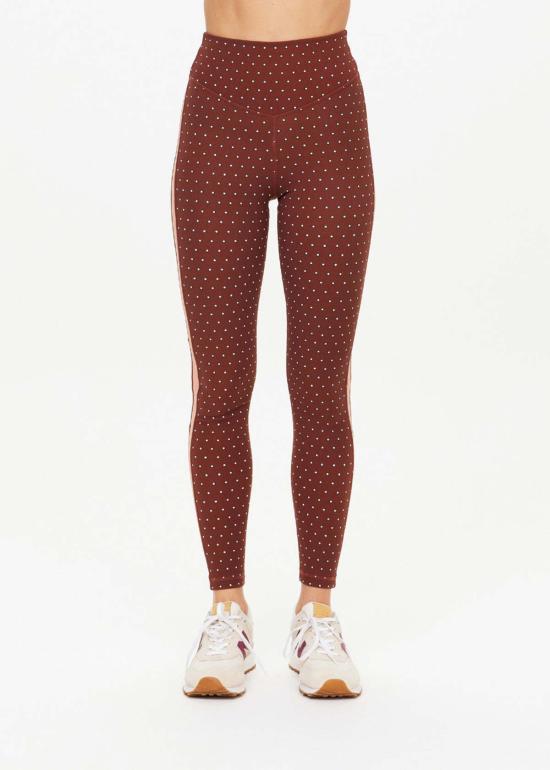  더 업사이드 레깅스 업사이드 마호 25인치 하이라이즈 미디 팬츠 폴카 도트 - THE UPSIDE