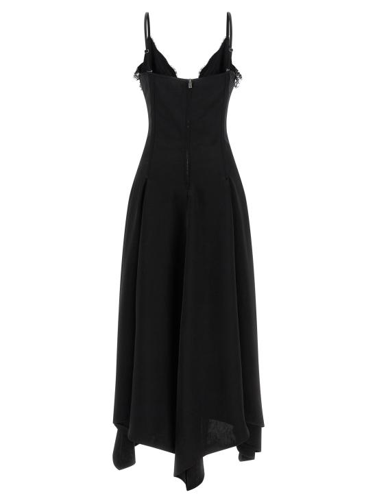26SS 알렉산더 맥퀸 롱 원피스 863779QEAHZ1000 Black - ALEXANDER MCQUEEN