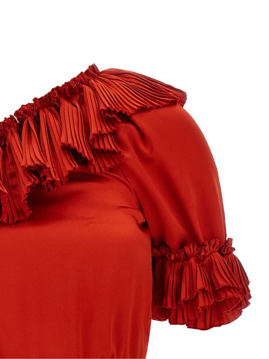 26SS 생로랑 숏 원피스 862002Y7G276850 Red - SAINT LAURENT