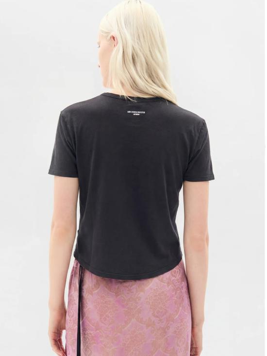 26SS 앤 드뮐미스터 반팔 티셔츠 B0013923 FA740 098 Faded black - ANN DEMEULEMEESTER