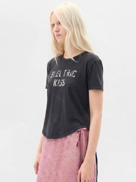 26SS 앤 드뮐미스터 반팔 티셔츠 B0013923 FA740 098 Faded black - ANN DEMEULEMEESTER