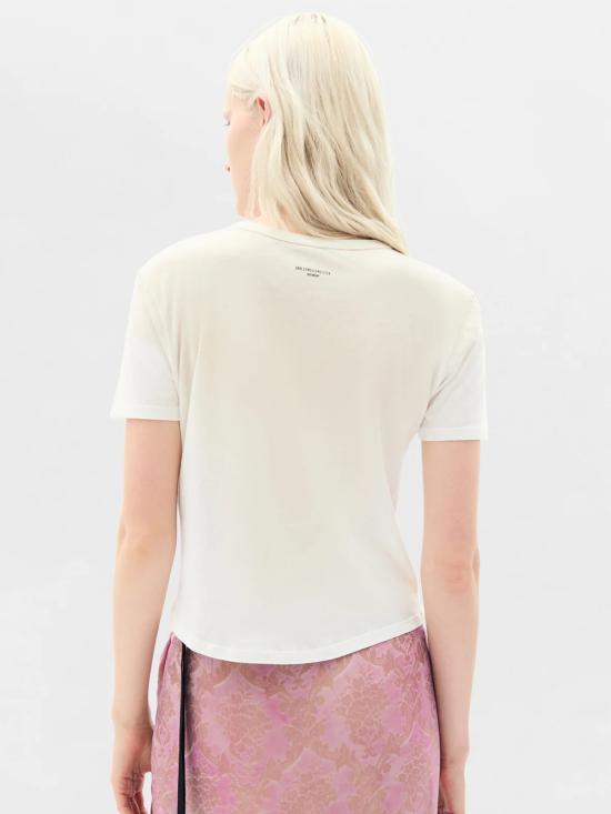 26SS 앤 드뮐미스터 반팔 티셔츠 B0013923 FA740 004 Chalk - ANN DEMEULEMEESTER